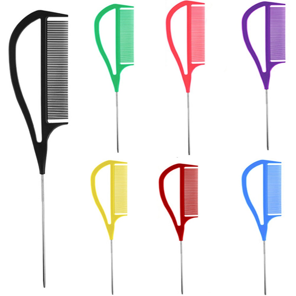 Highlighting Hair Comb ABS Weaving Highlighting Foiling Hair Comb For Salon Dyeing Tail Combs Brush Separate Parting For Hair