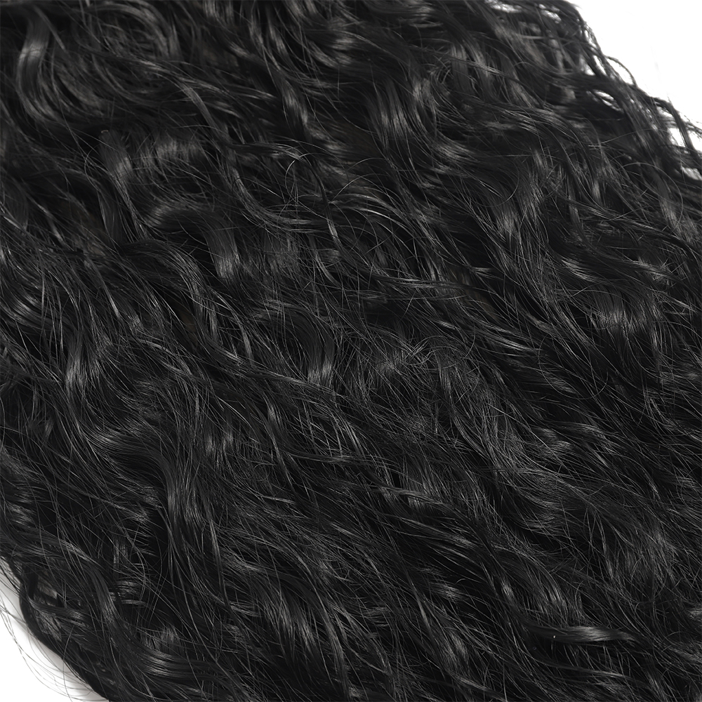 Synthetic Curly Hair Bundles Water Wave Hair Extension 1PCS/Pack 50g red-orange Color Gold Heat Resistant Fiber Kinky Curly Hair: T1B/613 / 26inches