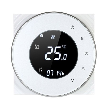Digital Gas Boiler Water Heating Thermostat 220V GC Programmable Smart Temperature Controller Switch Room Floor Thermostaic: White