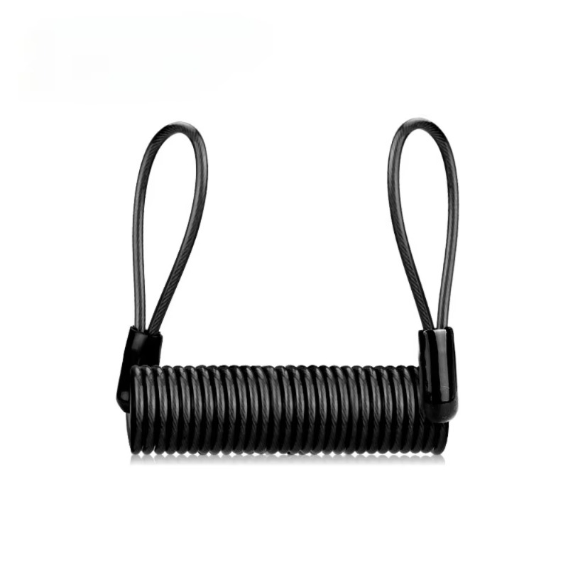 Fiets Lente Kabelslot Anti-Diefstal Touw Alarm Disc Lock Fiets Beveiliging Herinnering Motorfiets Diefstal Bescherming 120-145cm: Black