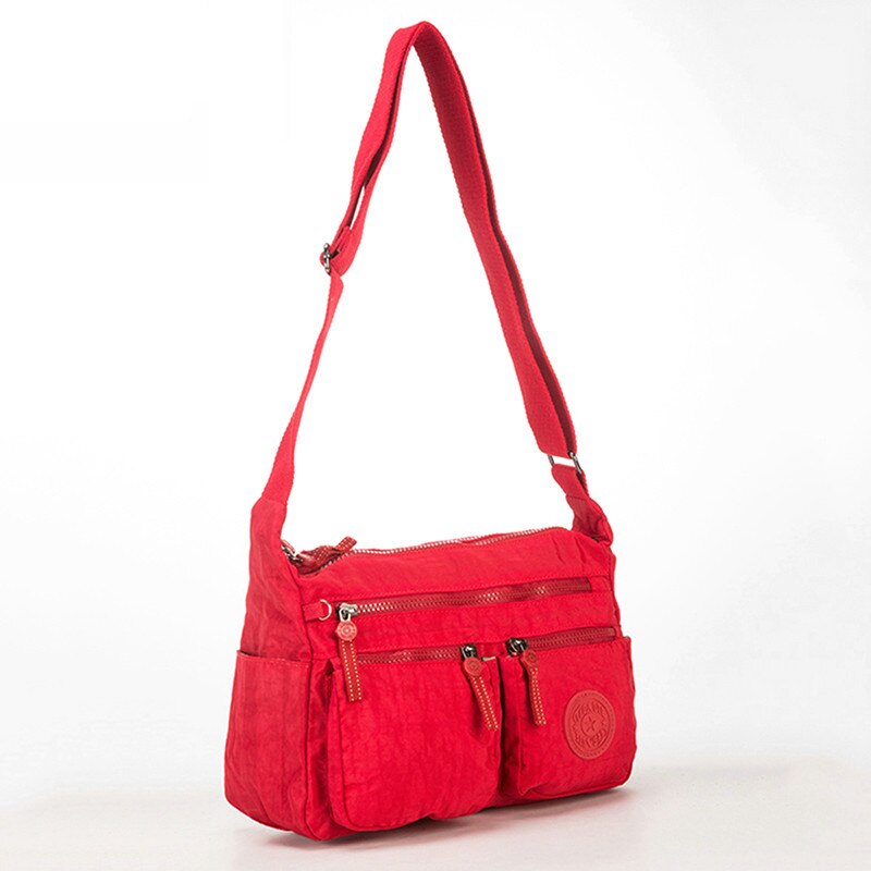 TEGAOTE Messenger Tas Toevallige Multi Ritsvak Vrouwen Kleine Schoudertas Crossbody Tas Dames Satchel Handtas Gsm Pouch: Rood