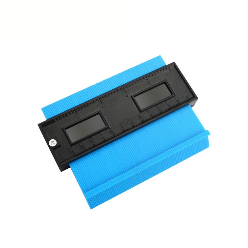 1Pcs Plastic Profiel Kopie Gauge 5 "Contour Gauge Duplicator Standaard Breedte Hout Markering Tool Betegelen Laminaat Tegels Algemene gereedschap: Blue