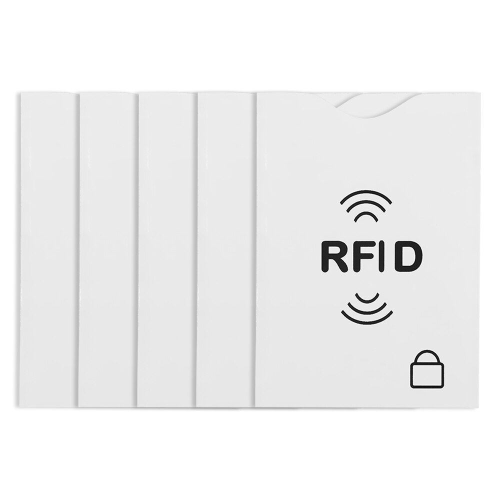 10pcs RFID Credit Card Protector Anti Theft Blocking Card holder Sleeve Skin Case Covers Safety Protection Bank Card Case: 2 White