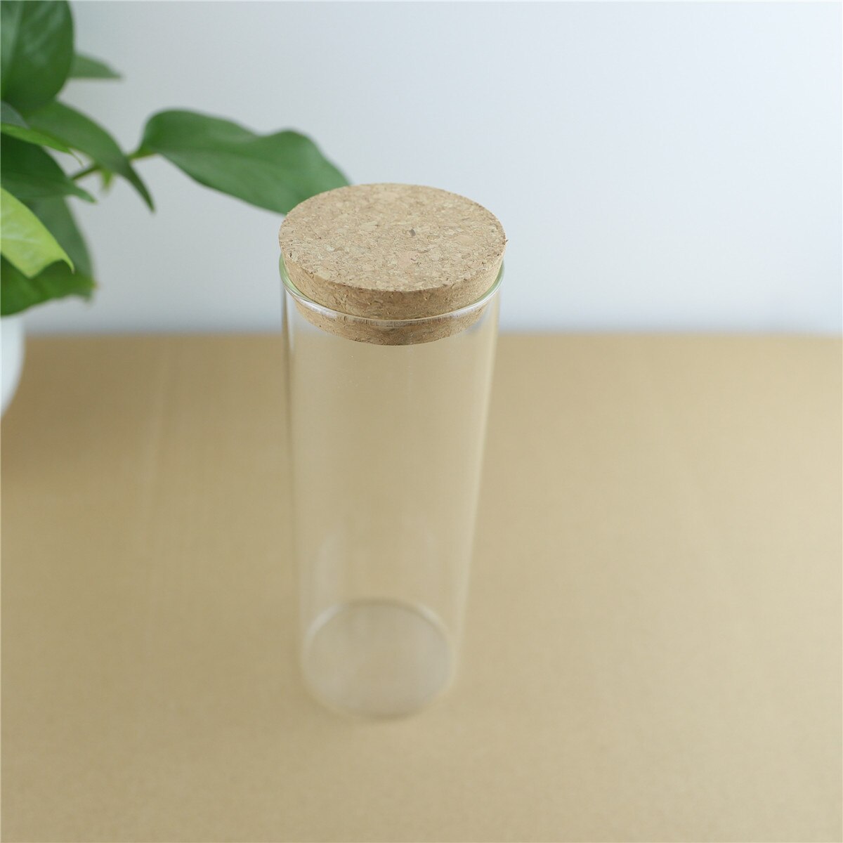 4pcs/lot 65*180mm 460ml Thick Glass Bottle Cork Stopper Spice Bottles Container Jars Vials DIY Craft Kitchen Storage Bottles