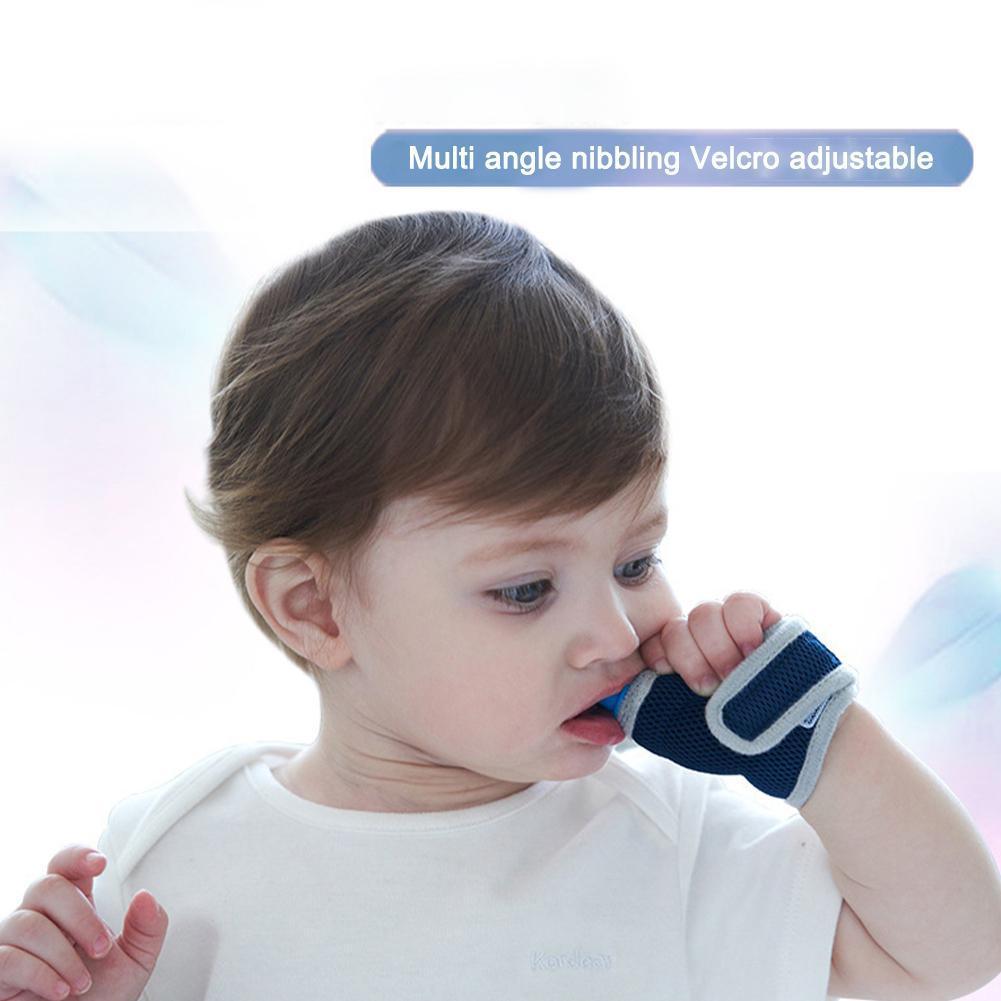 Bébé Silicone molaire doigt manchon bébé respirant pouce manchon maternité enfant main Anti-morsure dents colle K8E7