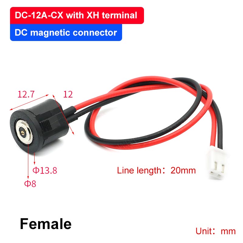 Conector magnético impermeable roscado 10-15A, Cable de carga de energía, contacto de succión magnético USB, Terminal de enchufe macho y hembra: Castaño
