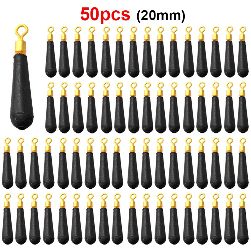 10-100pcs Copper Head Rubber Bobber Drift Fishing Floats Seat Vertical Fishing Float Rotation Buoy Seat Bobber Accesories: 20mm  50PCS