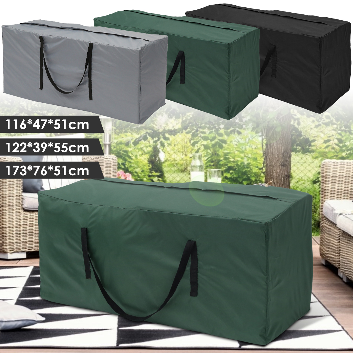Kussen Opbergtas Grote Capaciteit Meubels Beschermhoes Buiten Tuin Waterdicht Stofdicht Kerstboom Organizer Nieuw