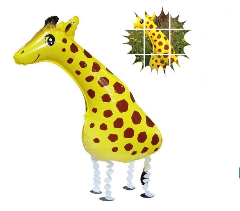 1pc gående dyreballoner sød kat hund panda dinosaur tiger balloner kæledyr legetøj bolde til børn udendørs sjov legetøj fødselsdag: Giraf