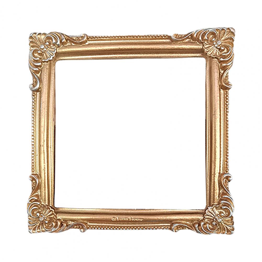 INS Retro Mini Photo Frame DIY Resin Craft Vintage Picture Frame Miniature Photo Frame Accessories Photo Props: black