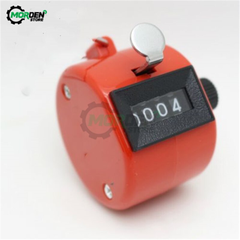 4 Cijferig Nummer Plastic Tellers Hand Vinger Display Handmatige Telling Tally Clicker Timer Mechanische Teller Golf Voetbal Teller