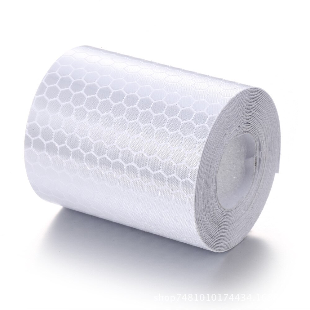 Cinta reflectante de de seguridad para coche, cinta de advertencia autoadhesiva de 5cm x 3m, reflectante para motocicleta, 6 colores: white