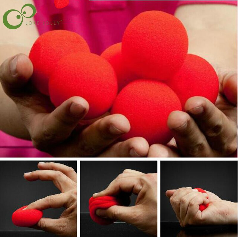 10 pcs/lot 4.5cm Close-Up Magic Sponge Ball Brand Street Classical Comedy Trick Soft Red Sponge Ball GYH