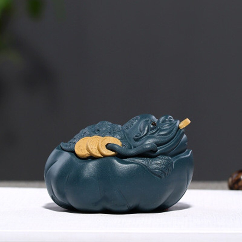 ZiSha Purple Clay Golden Toad Tea Pets Ceramic Ornaments Tea Pets Chinese Tea Tray Crafts Teaware Accessories