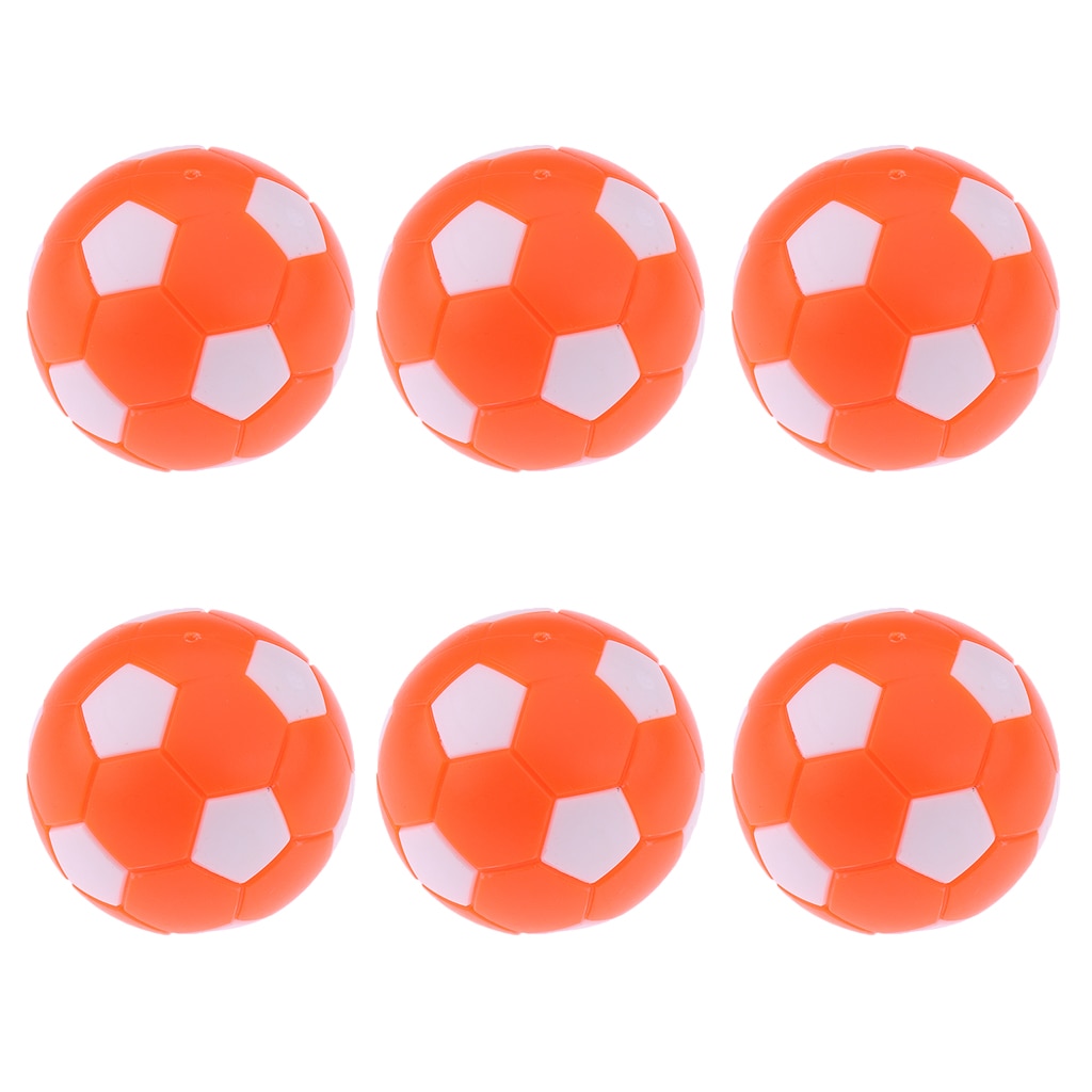 6 Pieces Foosball Table Football Round Indoor Games Plastic Soccer Balls for Foosball Machine Fussball Sport 36mm