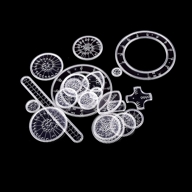 Spirograph deluxe set Tin Set Draw Spiral Designs Interlocking Gears & Wheels,draw educational toys school supplies