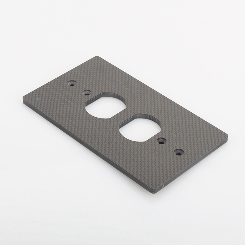 Hifi Carbon Fiber AC Power Duplex Receptacle Wall Socket Outlet Cover Plate Wall Ferrule Power Socket Panel