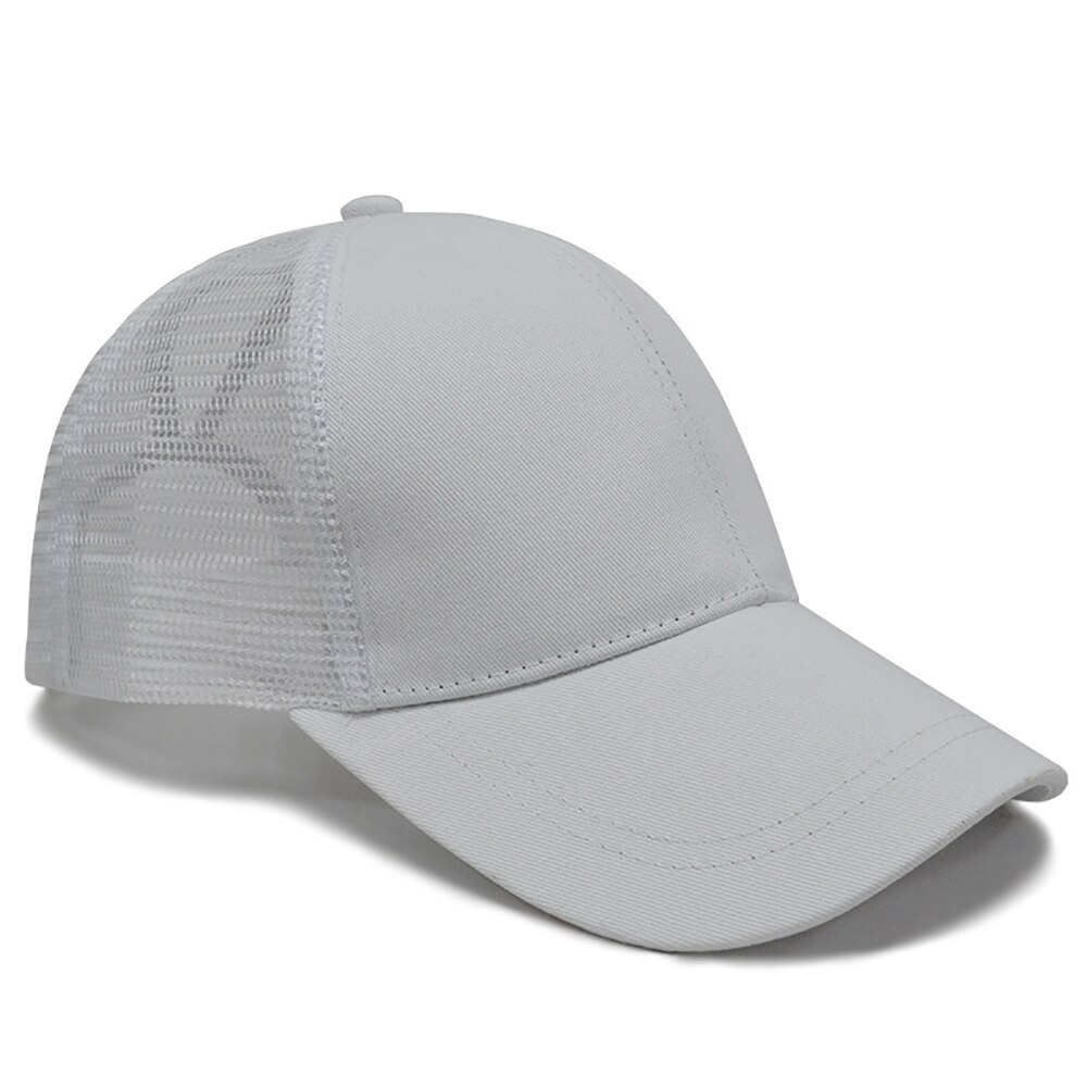 Hestehale baseball cap kvinder rodet bun baseball hat snapback sun sport caps: 3