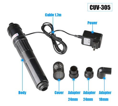 SUNSUN-Lámpara germicida UV para acuario, dispositivo externo para eliminar alage, CUV303, 305, 505, 510: CUV305
