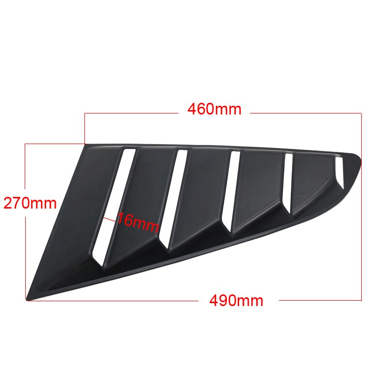 Achter Kwart Venster Lamellen Scoops Spoiler Auto Styling Tunning Panel Side Air Vent Cover Sticker Voor Ford Mustang