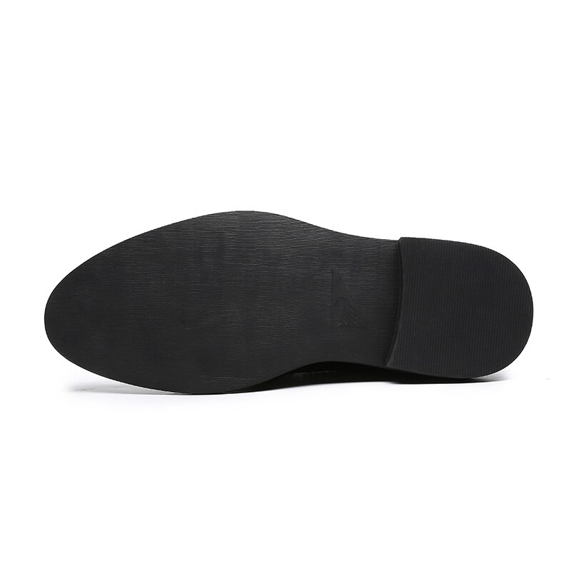 Zapatos Oxford de charol de gran brillo para Hombre Zapatos de vestir de punta de ala de trenzado zapatos negros de vestir de punta de ala