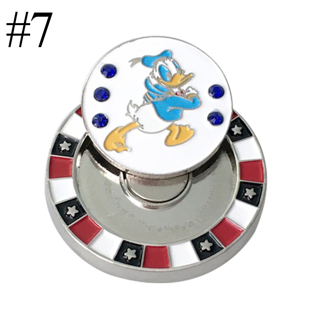 Double Layer Golf Ball Markers Assorted Patterns, Mark Golf Hat Clip Divot Tool Accessories: 7
