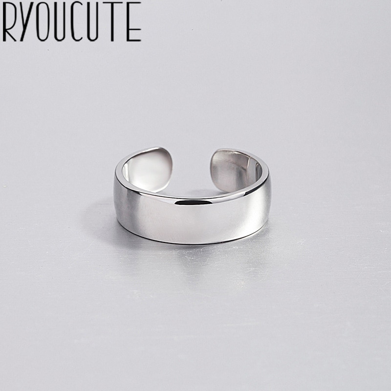 Eenvoudige Bijoux Mode Echte Zilveren Kleur Glanzende Ringen Voor Vrouwen Boho Verstelbare Antieke Ringen Anillos