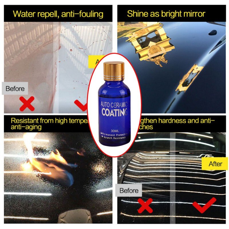 2 stuks Auto Keramische Polish Nano Glas Jas Anti-Kras Auto H9 Hardheid