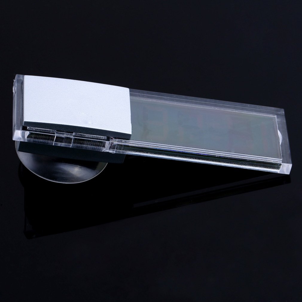 Proable Display Digital Car Electronic Clock Mini Durable Transparent LCD with Sucker