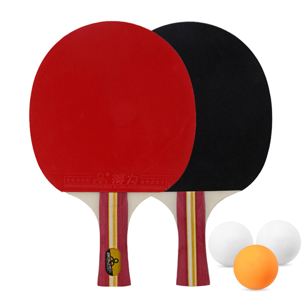 Mango largo mango corto raqueta de Ping Pong de doble cara carbono hoja de goma para mesas directo bate Control Superior y ligero: Pen-hold