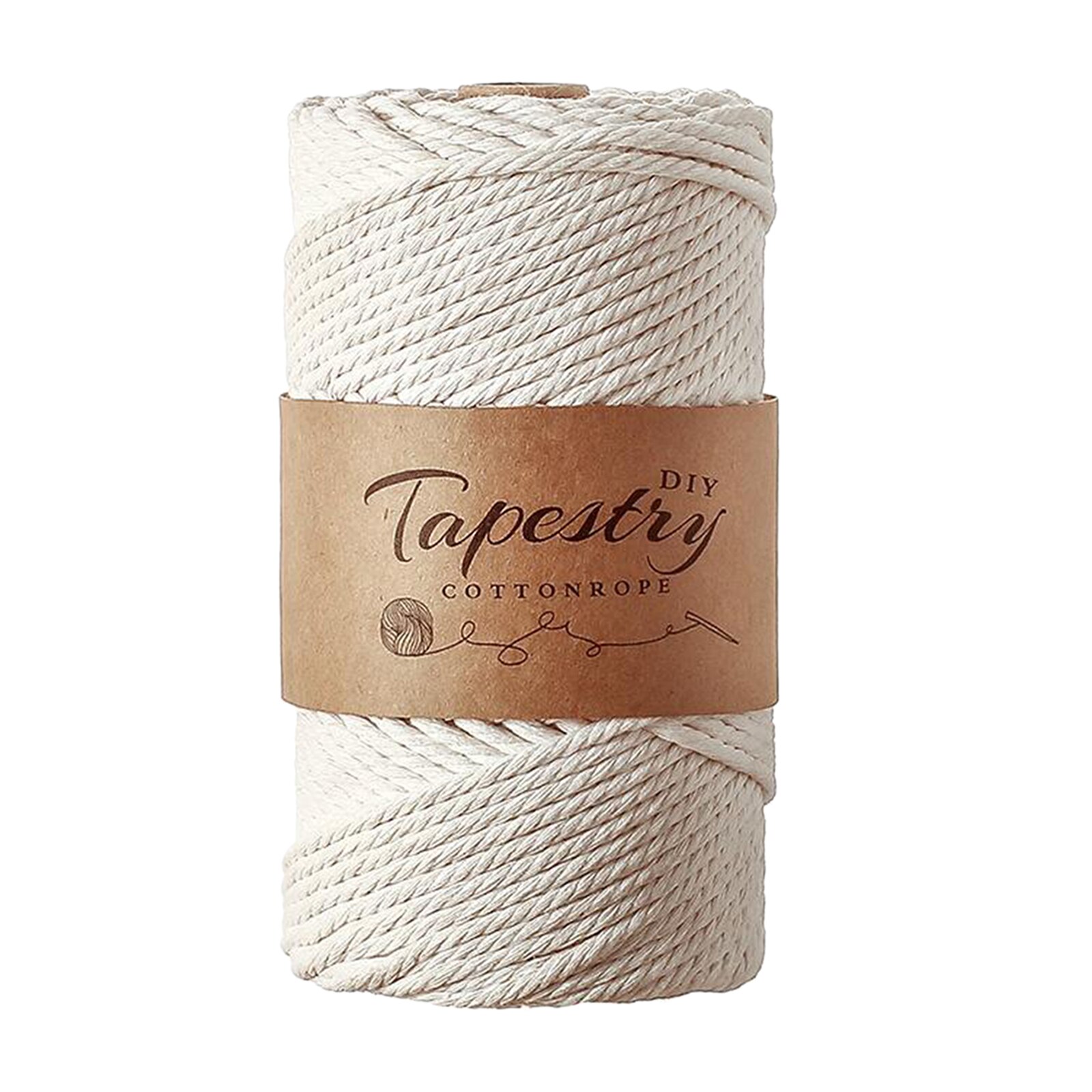 Natural Macrame Cotton Cord 5mm Clothesline Plant Hangers Yarn Strand Cotton Rope for DIY Projects Macrame Rope Crafts Knitting