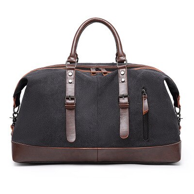 Wilden Bequem männer Leinwand Reisetasche Multifunktions Gepäck Lagerung Taschen Schulter Bote Große Kapazität Boston Tote: Schwarz