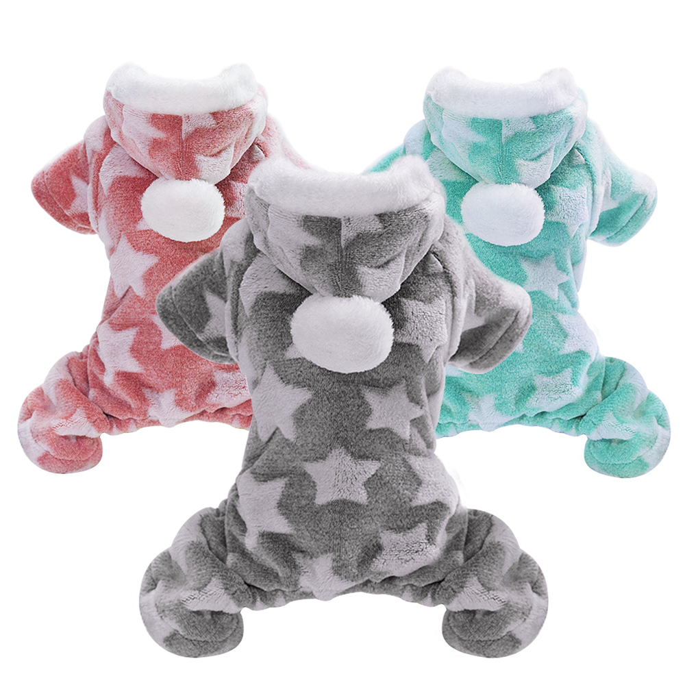 Vêtements doux pour chiens, polaire, chiot, Chihuahua, manteau d'hiver pour chat, combinaison, Costume pour chien, pyjama à capuche pour petits et moyens chiens