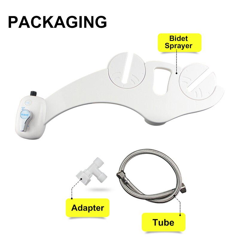 Bidet Ultra-Thin Non-Electric Mechanical Toilet Seat Bidet Self-Cleaning Nozzle Adjustable Water Sprayer Muslim Shower Ass Clean