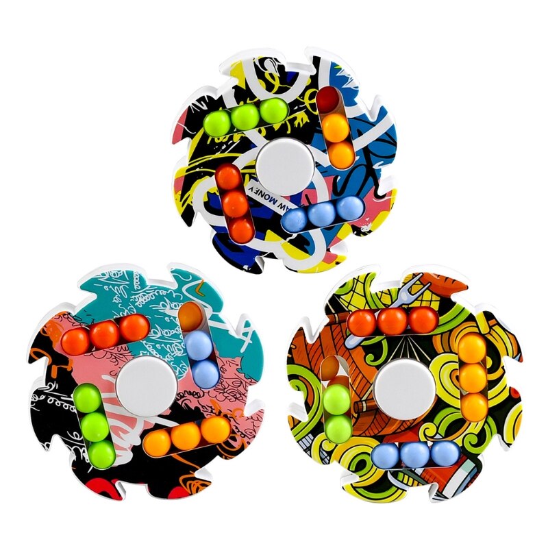 Handhold Bead Puzzle Fine Motor Skill Training Sensory Toy for Activity Center K92D