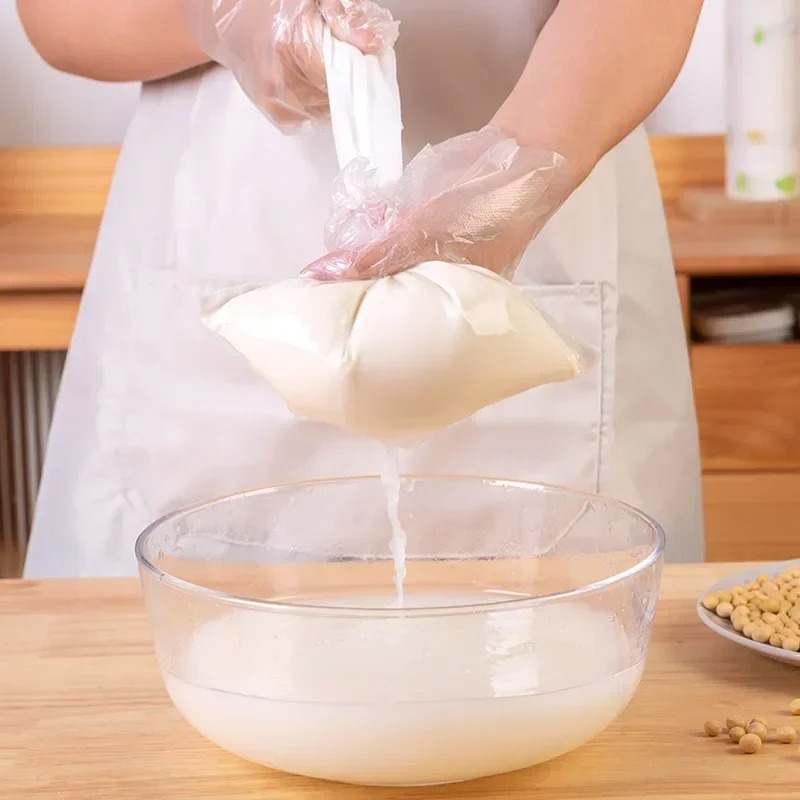 Coladores de bolsas de leche reutilizables para nueces, bolsa de tela de queso de nailon sin blanquear, filtro de yogur para queso y comida, colador de malla fina para cocina, 1/5 Uds.