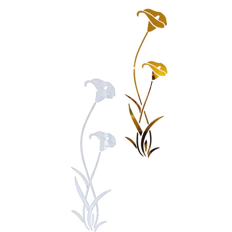 2Pcs Morning Glory Muurstickers Verwijderbare Muurstickers Spiegel Vliegtuig Stickers