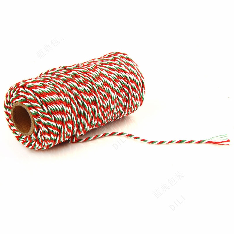 Corde en ficelle multicolore 1 rouleau | De 100 m 2mm, pour boulangers en coton, cordon de ficelle, artisanat campagnard rustique