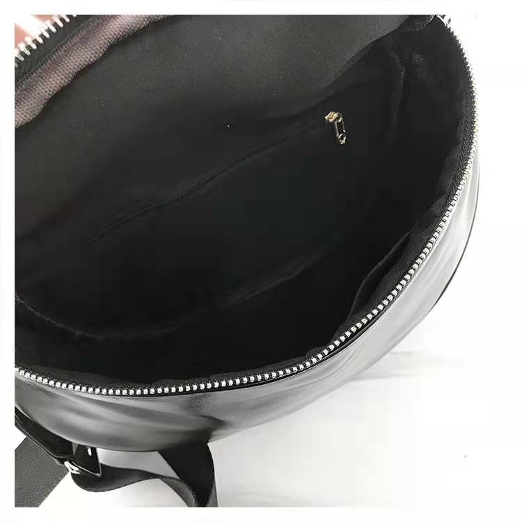 Frauen Taille tasche Reine Farbe Hülse Leder Brust Tasche Große Kapazität Reißverschluss Banane Taschen Bote Schulter Tasche