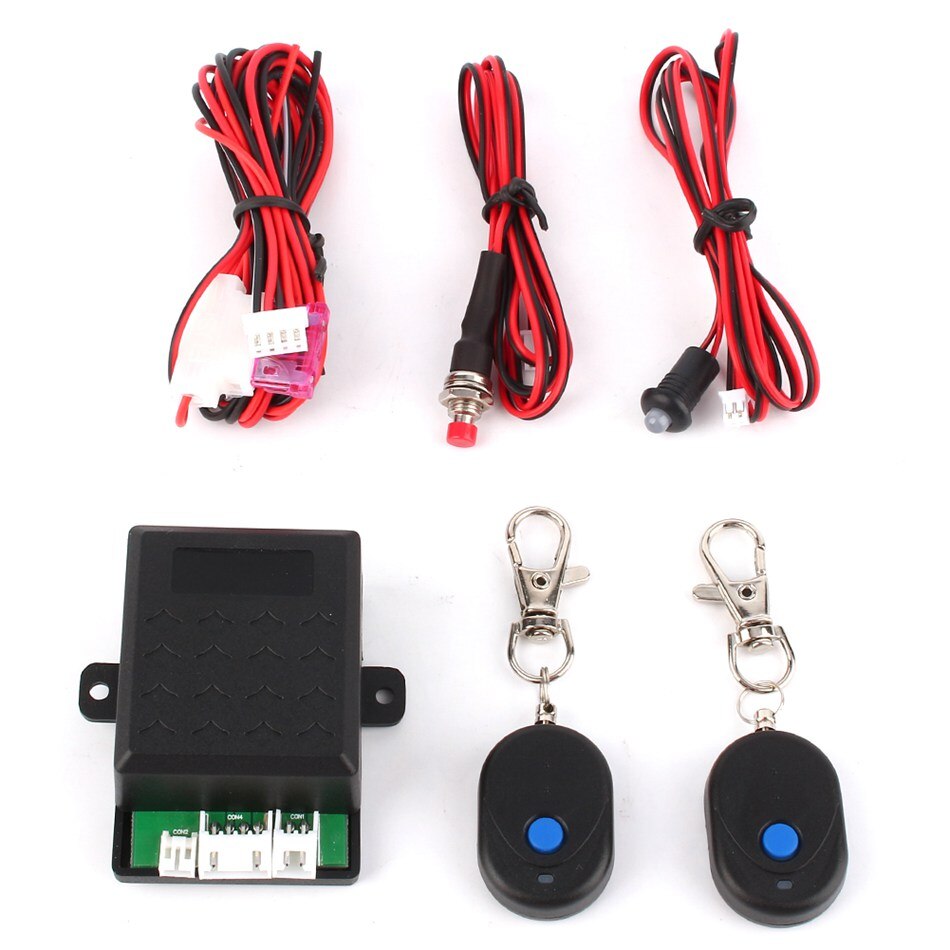 1 Set Car Alarm Car Engine Push Start Auto Car Immobilizer Lock Alarm System Anti Theft Protection Universal Auto
