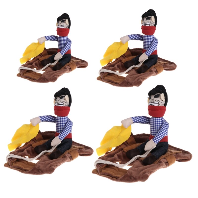 Funny Riding Horse Cowboy Pet Dog Costumes Puppy Halloween Party Costume Clothes LX9C