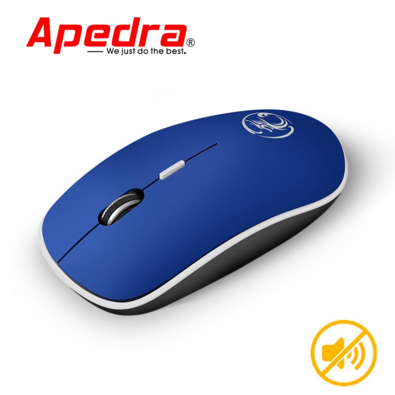 2.4Ghz Wireless Mouse Silent Computer Mouse 1600 DPI Ergonomic Mause Noiseless Sound USB PC Mice Mute Wireless Mice For Laptop: Blue