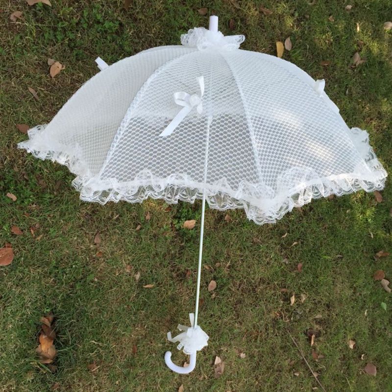 boda Parasol para novia paraguas de encaje blanco romántico apoyos de la foto de paraguas de la muchacha de flor