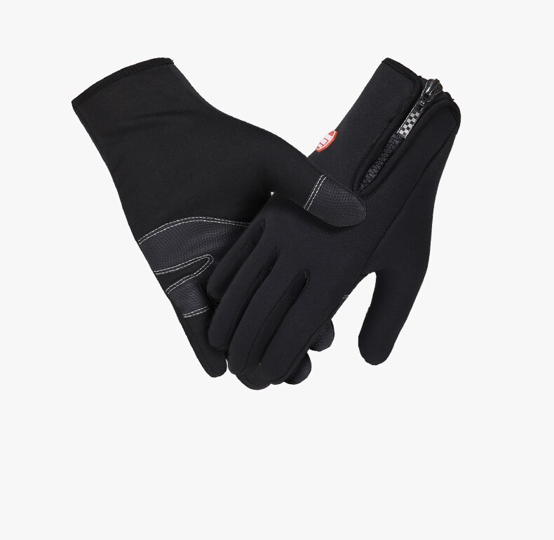 Touch Screen Pu Lederen Handschoenen Outdoor Sport Handschoenen Voor Mannen Vrouwen Winter Thermische Windstopper Waterdichte Handschoenen Guantes Luva