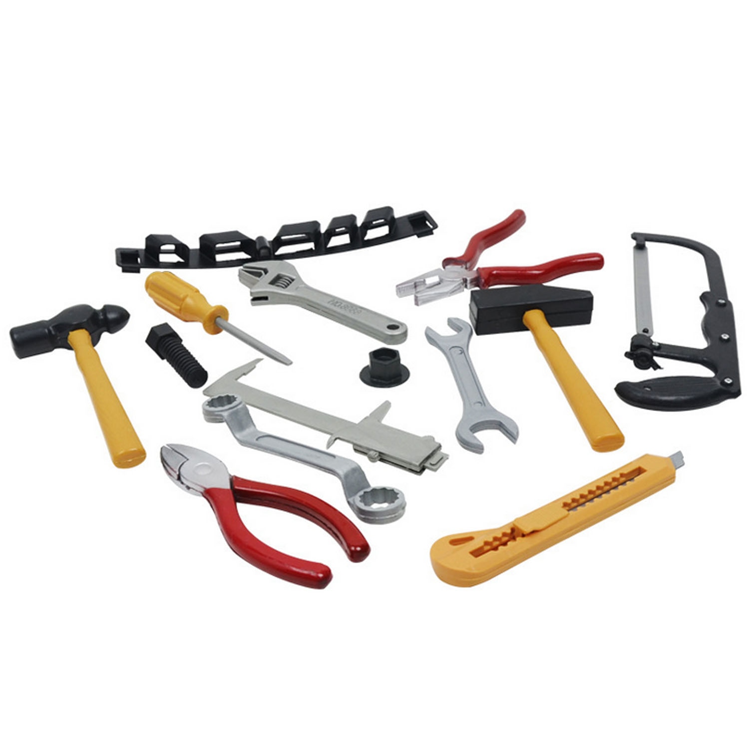 Kids 14 Pcs Plastic Simulatie Reparatie Onderhoud Gereedschap Tangen Hamers Schroevendraaiers Boren Schroeven Sleutels Set Pretend Play Toy