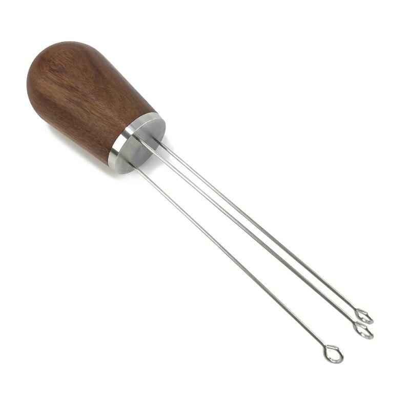 51 53 58MM Solid Wood Handle Coffee Needle Distributor Coffee Tamper F62A