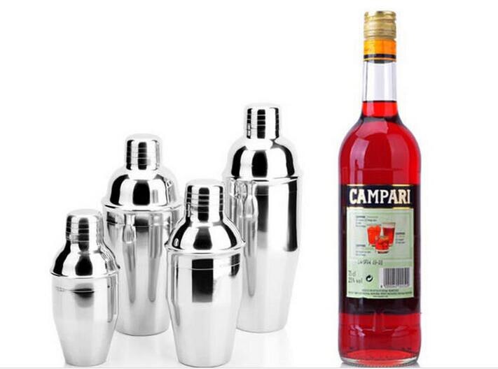 1PC 4 Size Stainless Steel Cocktail Shaker Cocktail Mixer Wine Martini Drinking Boston Style Shaker For Party Bar Tool OK 0430
