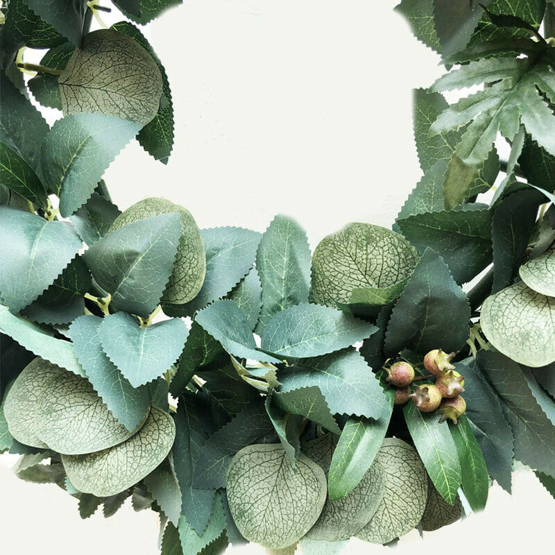 Kunstplanten rotan ring olijftak krans fruitblad slinger decoratie voor thuis bruiloft doe-het-zelf groene blad bloemen ring