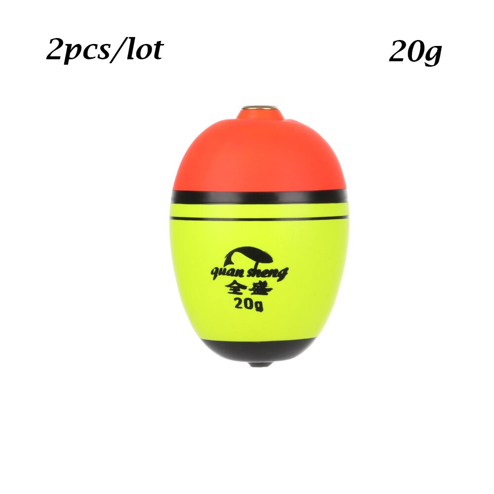 2PCS Long Oval Fishing Float 8g/10g/15g/20g/40g/60g Fishing Bobber EVA Plastic Elastic Outdoor River Sea Buoyancy Fish Tackle: B- 20g