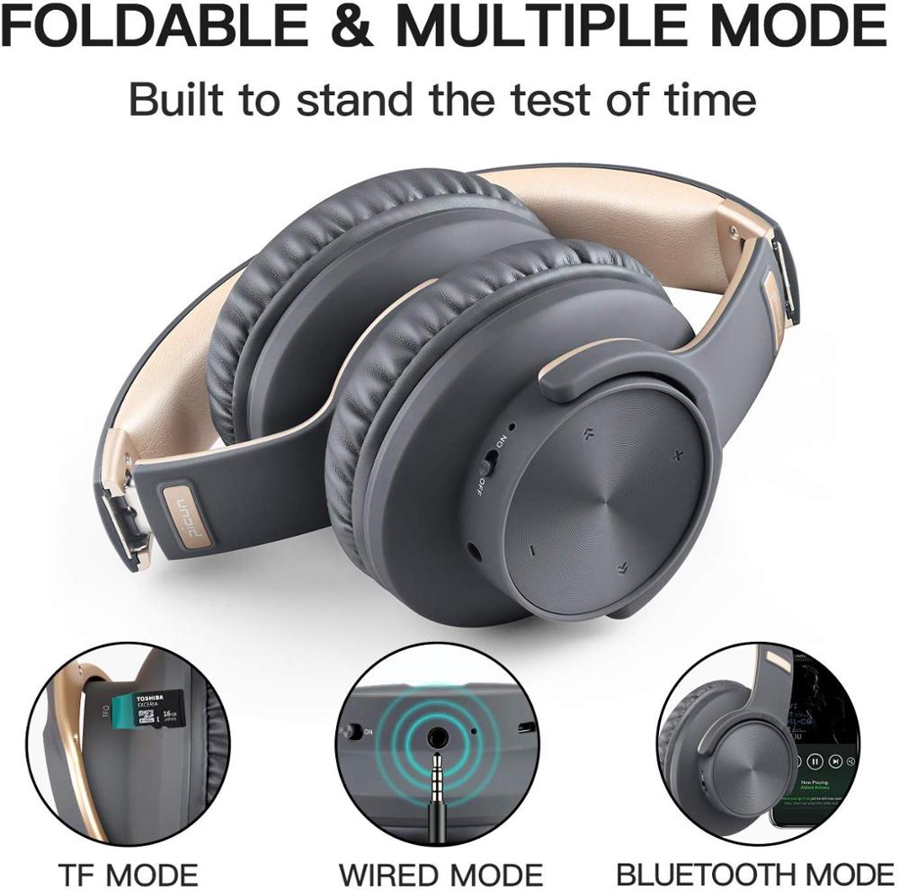 Picun B8 Drahtlose Kopfhörer Bluetooth 5,0 Headset 40H Spielen zeit berühren Kontrolle Über Ohr Kopfhörer mit Mic TF Stereo Headset für
